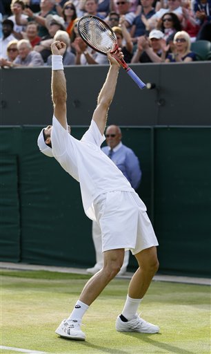 Tommy Haas is all excited that he is through to the 4th round of Wimbledon. Unfortunately, he faces Djoker 