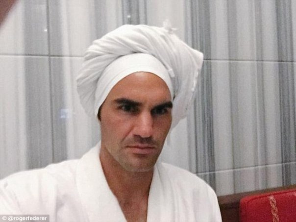 Meanwhile, Mr. Federer is having a spa day